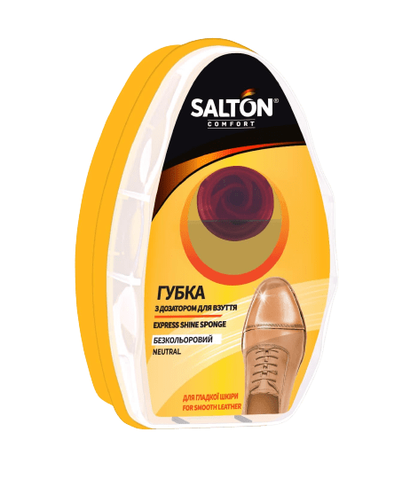 Губка SALTON с дозатором для обуви из гладкой кожи Бесцветный