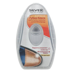 Губка Silver для обуви с дозатором силикона, натуральный, 6 мл