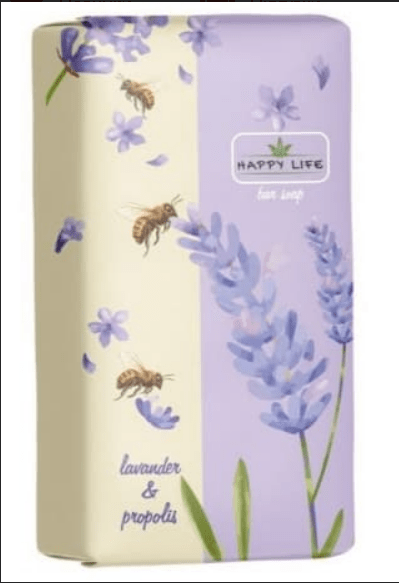 Happy Life мыло туалет. Лаванда и прополис, 180г