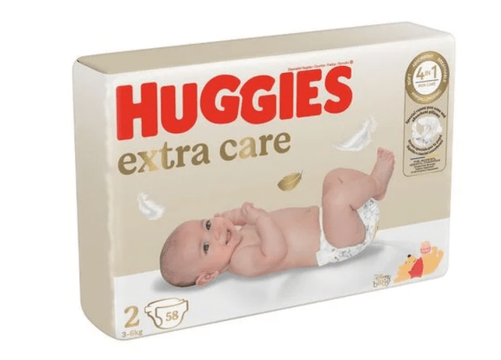 Huggies підгузники Elite Soft/Extra Care 2р, 58шт