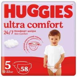 Huggies подгузники Ultra Comfort 5р, 58шт