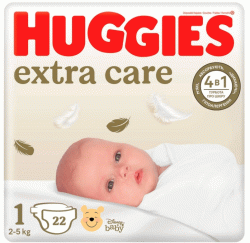 Huggies подгузники Extra Care 1р, 22шт