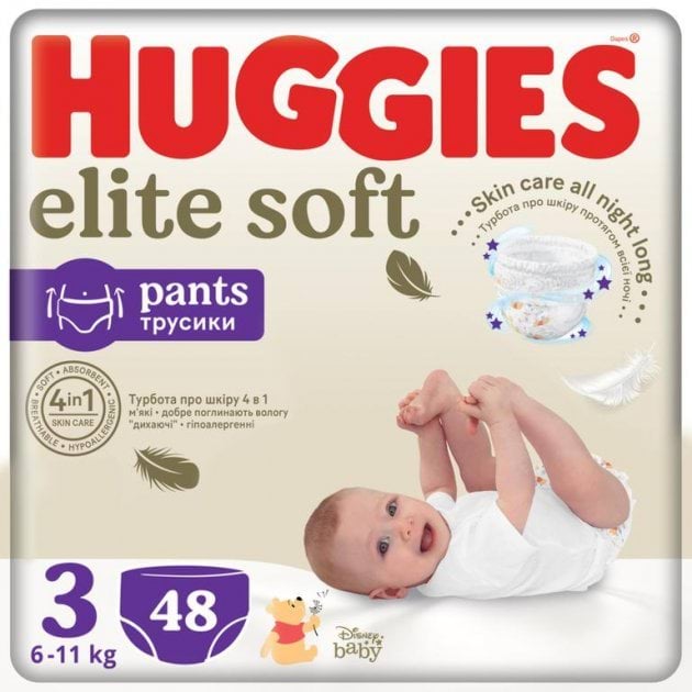 Huggies трусики Pants Elite Soft/Extra Care 3 Mega, 48шт