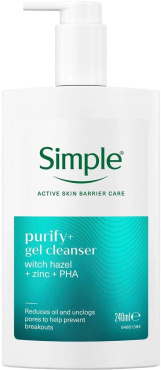 Гель для вмивання Simple Active Skin Barrier Care Purify+ Gel Facial Cleanser 240 мл