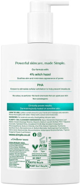 Гель для вмивання Simple Active Skin Barrier Care Purify+ Gel Facial Cleanser 240 мл фото 2