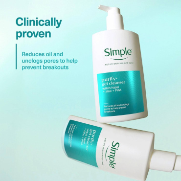 Гель для вмивання Simple Active Skin Barrier Care Purify+ Gel Facial Cleanser 240 мл фото 6