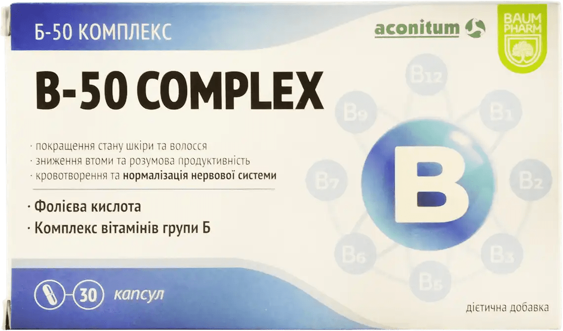 Комплекс Б-50 Baum Pharm 30 шт.