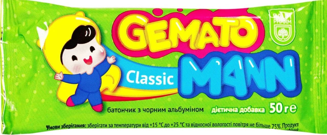 Батончик гематоменн baum pharm класік з альбуміном 50 г