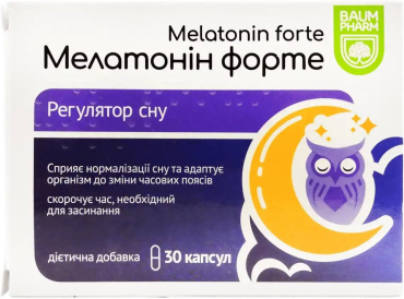 Мелатонін форте Baum Pharm капсули 5 мг 30 шт.