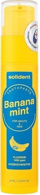 Зубна паста SOLIDENT Banana Mint з фтором 60 г