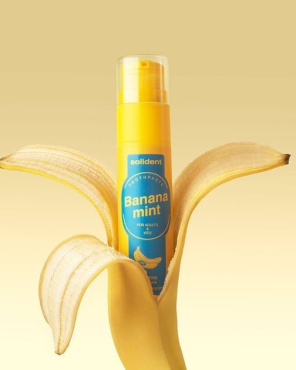 Зубна паста SOLIDENT Banana Mint з фтором 60 г