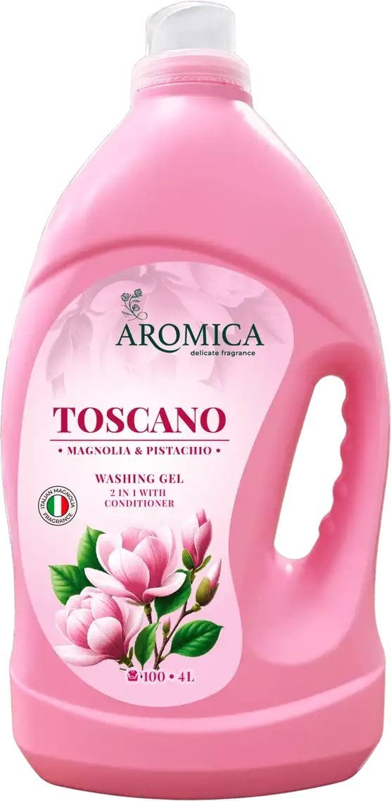 Aromica Гель для прання білих та кольорових речей Toscano Magnolia & Pistachio, 4 л