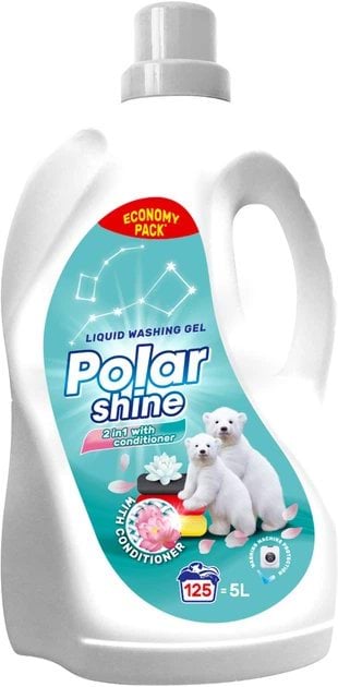 Polar Shine 2 в 1 гель для прання з ефектом кондиціонера, 5 л