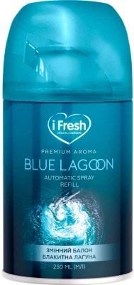 Змінний балон для освіжувача повітряi Fresh Premium Aroma блакитна лагуна 250 мл