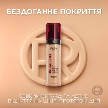 Стійкий тональний крем для обличчя L`Oréal Paris Infaillible відтінок 125, 30 мл фото 2