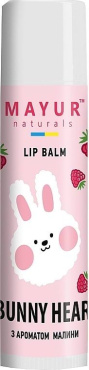 Бальзам для губ детский Mayur Bunny and Heart натуральный 5 г фото 1
