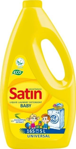 Satin Natural Balance Засіб мийний синтетичний для прання дитячого одягу рідкий, 5 л