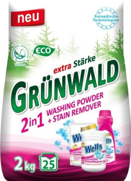 Пральний порошок Grünwald 2 in 1 універсальний 2 кг