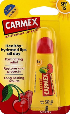 Бальзам для губ Carmex Cherry SPF 15 с вишней 10 г