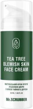 Крем для обличчя Mr.Scrubber Tea Tree Blemish Skin вiд недолiкiв шкiри з олією чайного дерева 50 мл