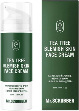 Крем для обличчя Mr.Scrubber Tea Tree Blemish Skin вiд недолiкiв шкiри з олією чайного дерева 50 мл фото 1