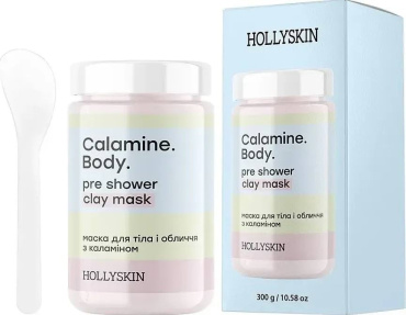 Маска для лица и тела Hollyskin calamine body с каламином 300 г фото 2