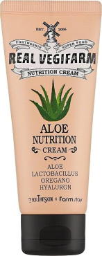 Крем для обличчя Fortheskin super food real vegifarm nutrition cream-aloe поживний з алое 100 мл