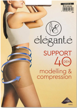 Колготи жіночі Elegante Support 40 bronz р.2