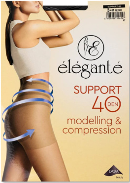 Колготи жіночі Elegante Support 40 nero р.3