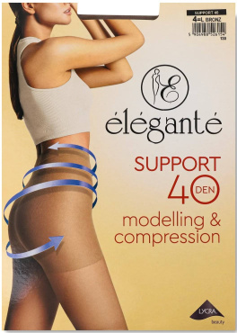 Колготи жіночі Elegante Support 40 bronz р.4