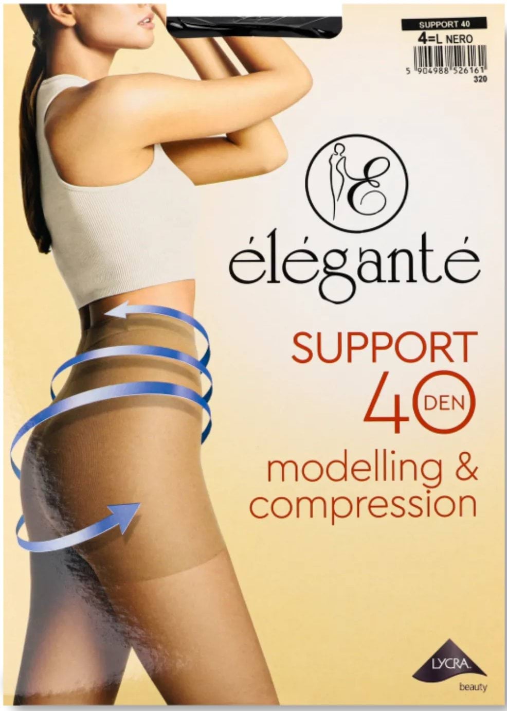 Колготи жіночі Elegante Support 40 nero р.4