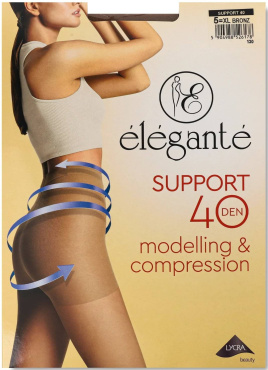 Колготи жіночі Elegante Support 40 bronz р.5