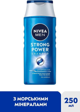 Шампунь для чоловіків Nivea strong power 250 мл фото 2