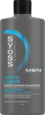 Шампунь Syoss Men Clean & Cool для нормальных и жирных волос 440 мл