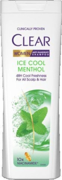 Шампунь Clear Ice Cool Menthol Ледяная свежесть с ментолом 360 мл
