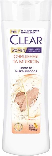 Шампунь Clear проти лупи для жінок Очищення та М'якість 350 мл
