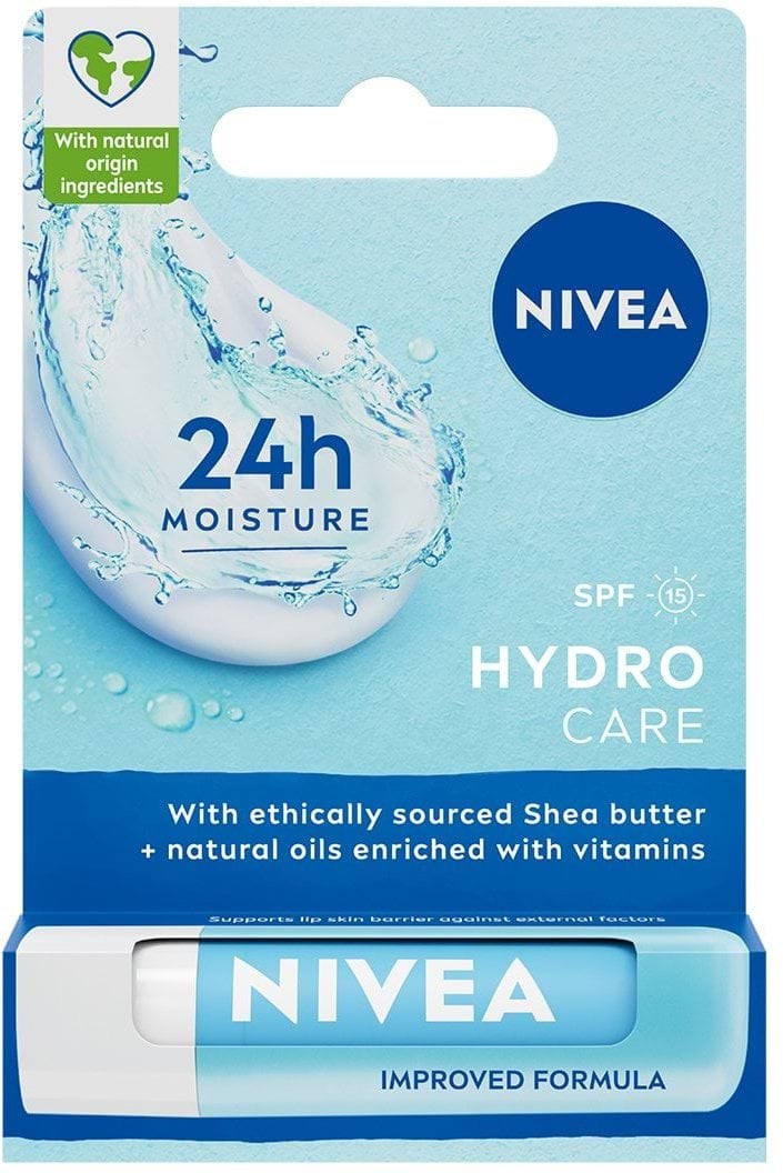 Бальзам-догляд для губ Nivea Hydrocare Гідро-догляд SPF 15, 4.8 г