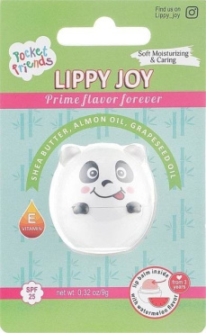 Бальзам для губ Lippy JOY POCKET FRIENDS Панда арбуз 5.5 г