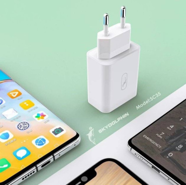 Сетевое зарядное устройство SkyDolphin SC35 QC3.0 Super Quick Charge 5A/1USB фото 5