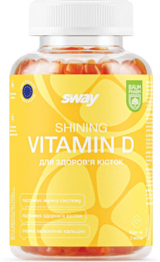 Диетическая добавка Sway Shining Vitamin D Витамин Д желейные пастилки пектиновые 60 шт. фото 7