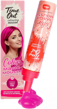 Тонирующий мусс для волос TIME OUT Color Magic Mousse оттенок 03 Crazy Pink, 75 мл