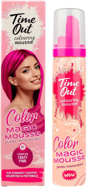 Тонирующий мусс для волос TIME OUT Color Magic Mousse оттенок 03 Crazy Pink, 75 мл фото 1