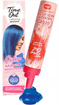 Тонирующий мусс для волос TIME OUT Color Magic Mousse оттенок 08 Marvellous Dark Blue 75 мл фото 2