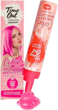 Тонирующий мусс для волос TIME OUT Color Magic Mousse оттенок 01 Neon Pink 75 мл фото 3