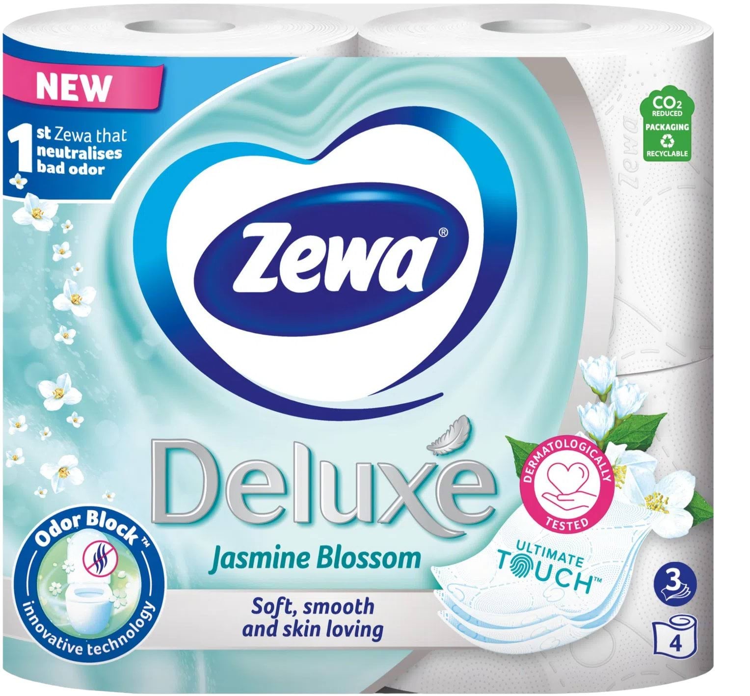 Zewa туалетний папір Deluxe Jasmine білий 3 шари, 4шт