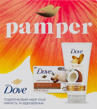 Набір Dove ніжність та відновлення (крем-мило 90 г + крем для рук 75 мл) 1 шт.