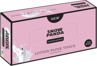Серветки паперові Сніжна панда Extra Care Lotion з лосьйоном тришарові 90 листів фото 1