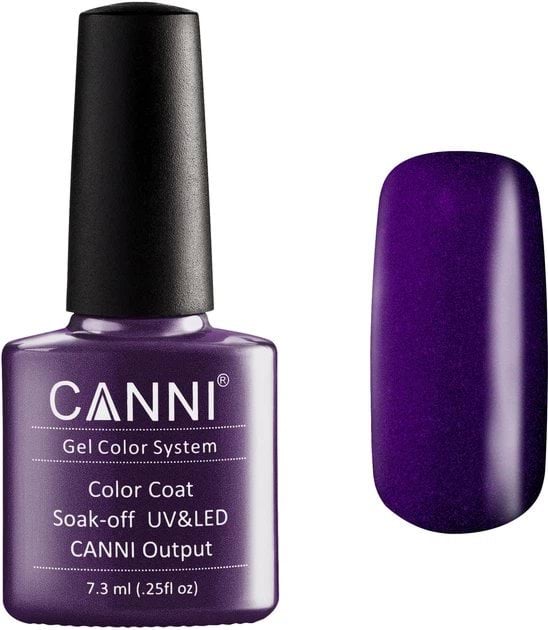 Гель-лак Canni 213 глибокий фіолетовий з мікроблиском 7.3 мл