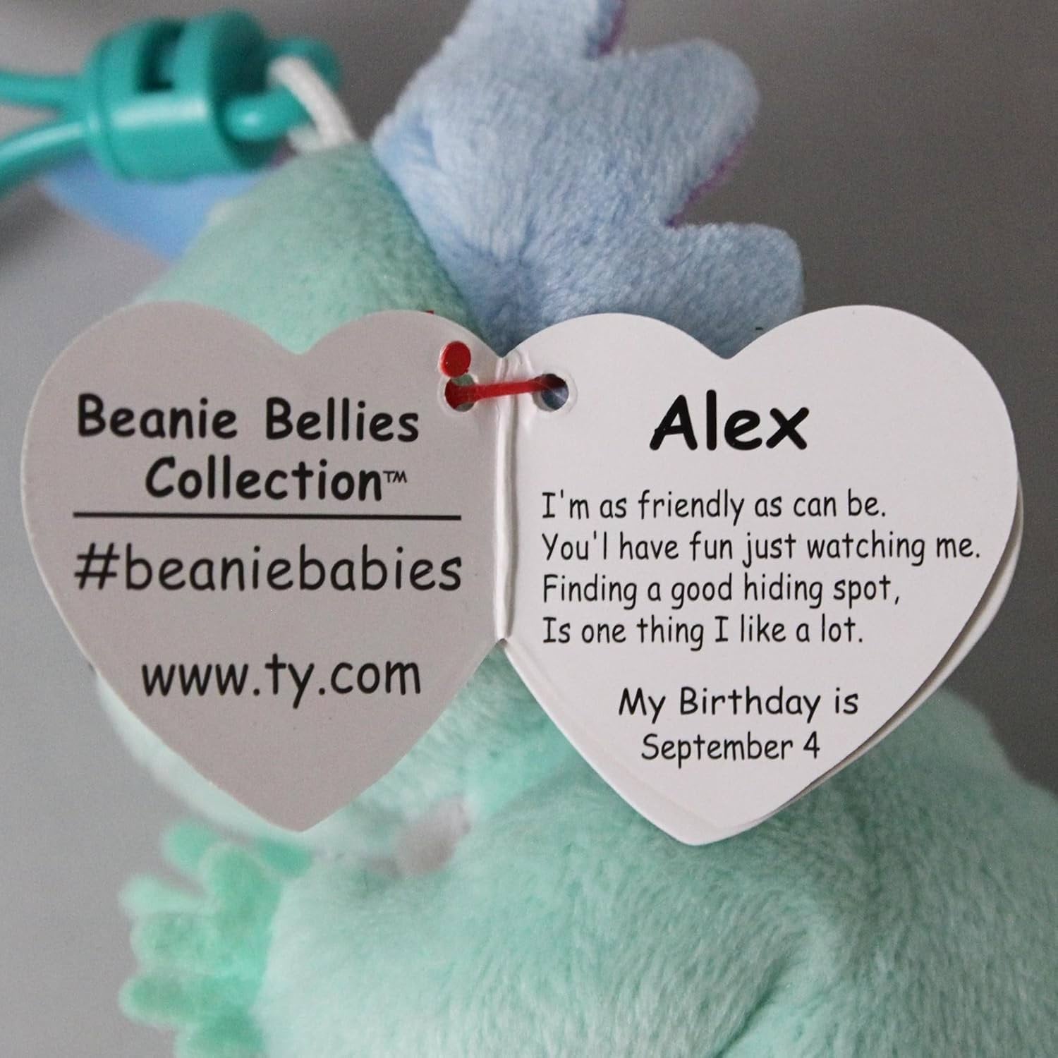 Іграшка-брелок TY Beanie Bellies Аксолотль Alex 12 см м'яка фото 4