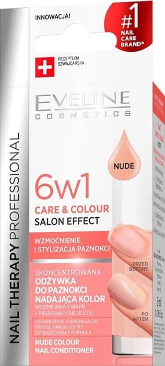 Eveline засіб д/нігтів 6в1 CARE&COLOUR Концентрована сироватка NUDE Nail Therapy, 5мл